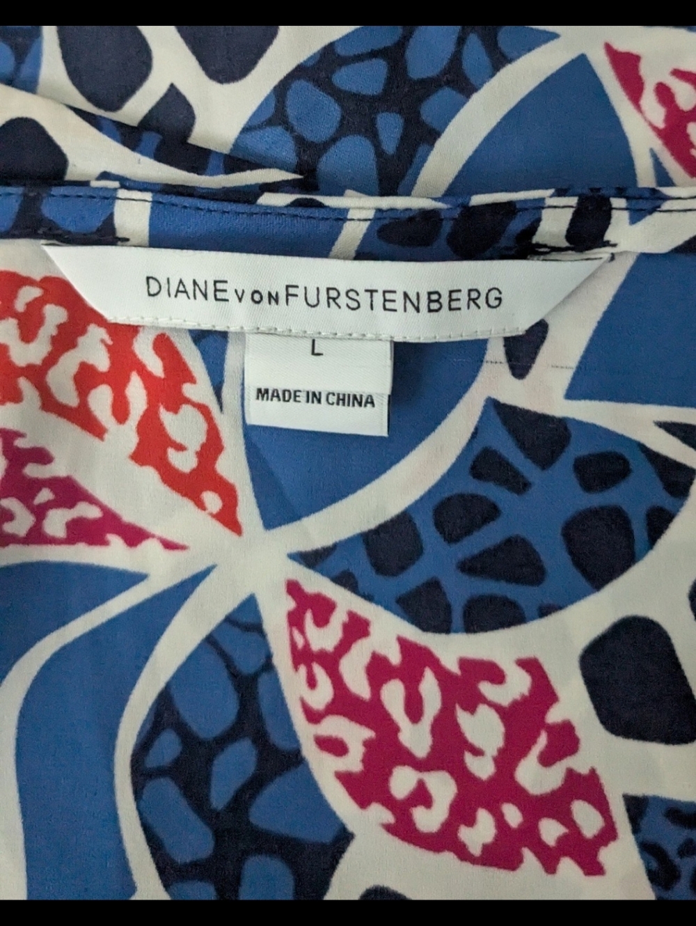 Diane Von Furstenberg Blue Floral Print Mini Dress - Picture 4 of 8